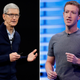 Tim Cook y Mark Zuckerberg.